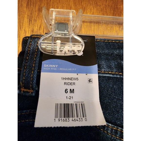 NWT Lee Riders Women Heritage High Rise Skinny Frayed Ankle Jean Vintage 6M NOS - Picture 5 of 5